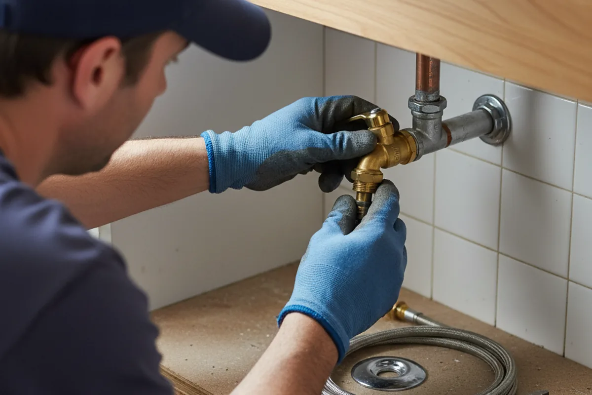 Shutoff valve and fitting work during Emergency Plumbing in Mc Donald